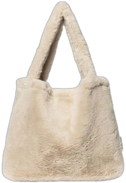 Studio Noos luiertas Faux Fur Mom Bag ecru Effen | Luiertas van Studio Noos
